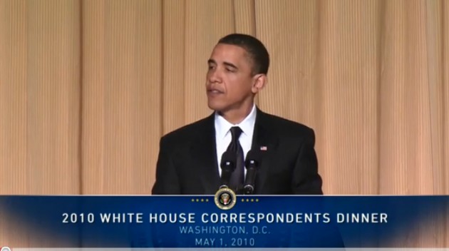 President Obama and Jay Leno at White House Correspondents Dinner